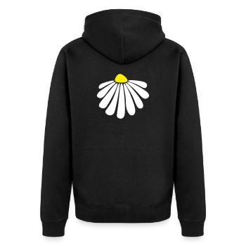 fleur énergie margarite fleur été nature - Veste à capuche bio Premium Unisexe - noir - Dos - Nico (187cm)