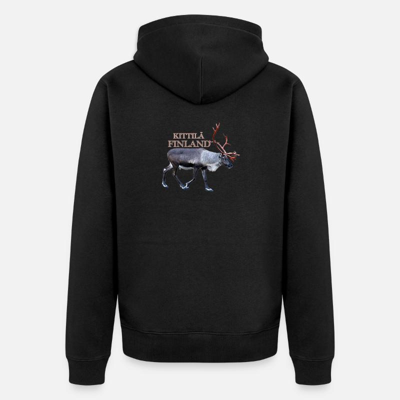 Kittilä - Unisex Premium Bio Zip Hoodie - Schwarz