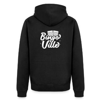Bingo Player Ville Bingo - Unisex Premium Organic Zip Hoodie - black - Back - Nico (187cm)
