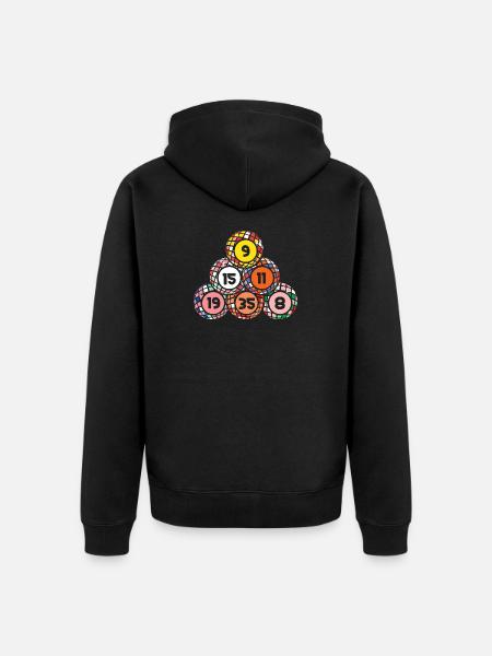 Bingo Game Bingo Balls Stack Bingo - Unisex Premium Organic Zip Hoodie - black