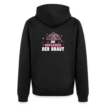 Bachelor Party Team Bride Hen Party - Unisex Premium Organic Zip Hoodie - black - Back - Nico (187cm)