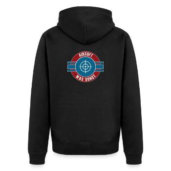 Airsoft Airsoft Game Airsoft Team Terrain Game - Unisex Premium Organic Zip Hoodie - black - Back - Nico (187cm)