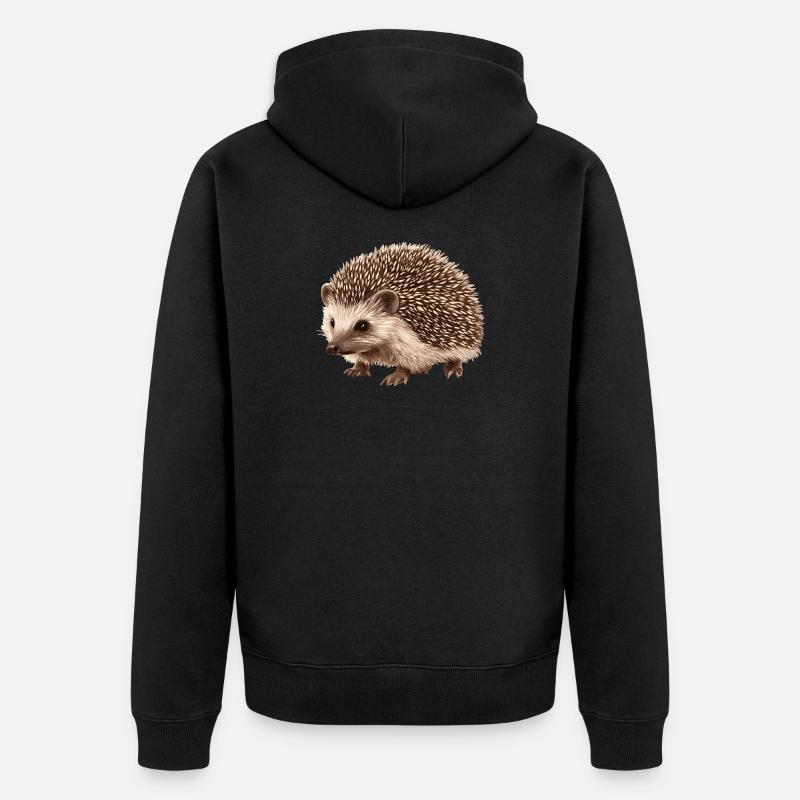 Hérisson - Veste à capuche bio Premium Unisexe - noir