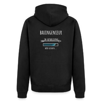 Civil Engineering Profession Education Civil Engineer - Unisex Premium Organic Zip Hoodie - black - Back - Nico (187cm)