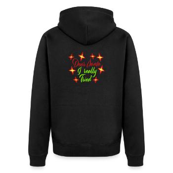 Cher Père Noël, j’ai vraiment essayé l’humour de Noël drôle - Veste à capuche bio Premium Unisexe - noir - Dos - Nico (187cm)