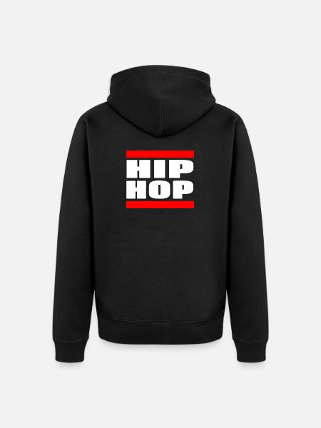 Beat Flow Culture Urban Sound Expression - Unisex Premium Organic Zip Hoodie - black