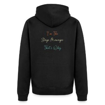 Theatre - Unisex Premium Organic Zip Hoodie - black - Back - Nico (187cm)