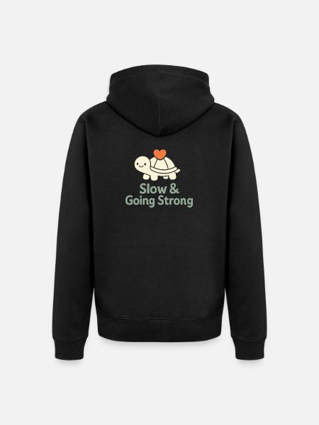 Gentle parenting identity, slow - Unisex Premium Organic Zip Hoodie - black