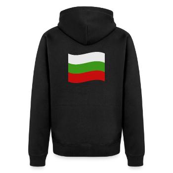 Drapeau bulgare - Veste à capuche bio Premium Unisexe - noir - Dos - Nico (187cm)