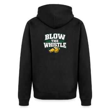Soccer Training Youth Sports Coach - Unisex Premium Organic Zip Hoodie - black - Back - Nico (187cm)
