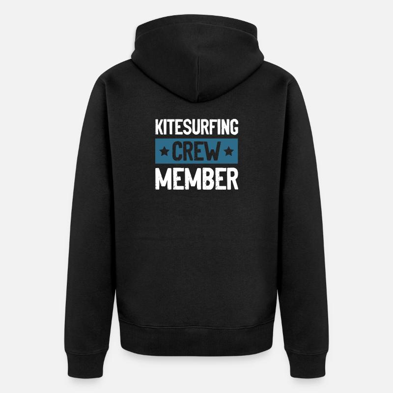 Équipe de kitesurf - Veste à capuche bio Premium Unisexe - noir