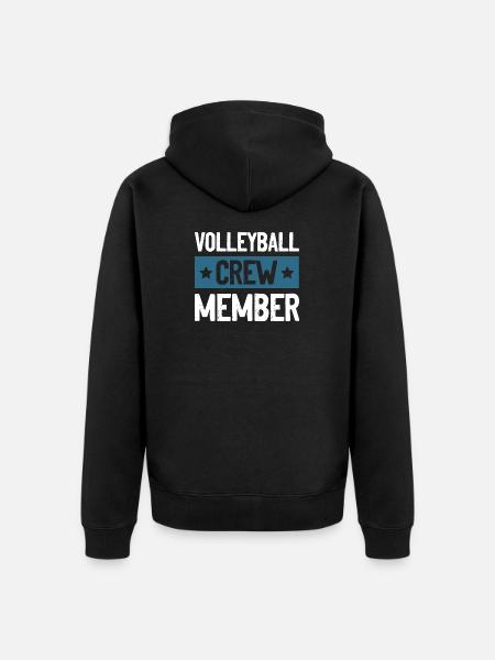 Volleyball Crew - Unisex Premium Bio Zip Hoodie - Schwarz