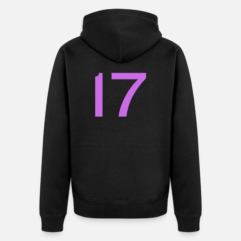 17 - Veste à capuche bio Premium Unisexe - noir