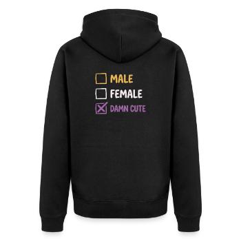 Pride Month LGBTQ - Non Binary, Gender-fluid - Unisex Premium Organic Zip Hoodie - black - Back - Nico (187cm)