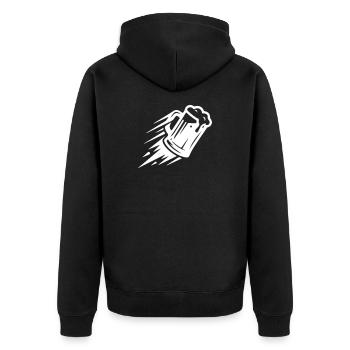 Wheat Beer Beer Glass Icon - Unisex Premium Organic Zip Hoodie - black - Back - Nico (187cm)