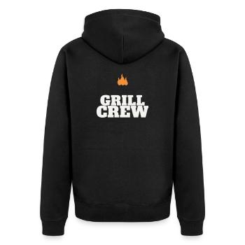 Grill Crew BBQ Grilling Grill Master Team Father's Day - Unisex Premium Organic Zip Hoodie - black - Back - Nico (187cm)