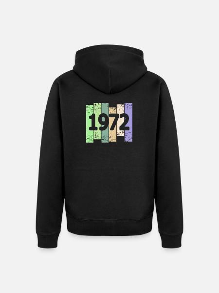 Artwork 1972 - Unisex Premium Bio Zip Hoodie - Schwarz