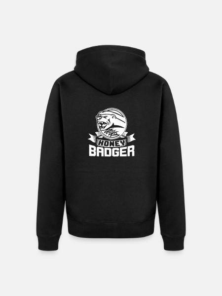 Honey Badger Honey Badger - Unisex Premium Organic Zip Hoodie - black