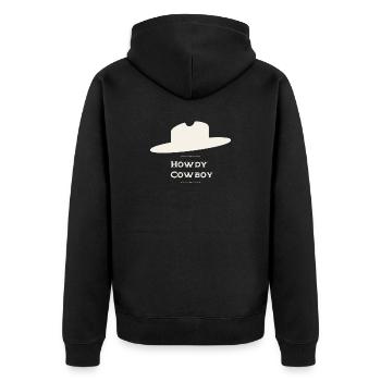 Howdy Cowboy - Veste à capuche bio Premium Unisexe - noir - Dos - Nico (187cm)