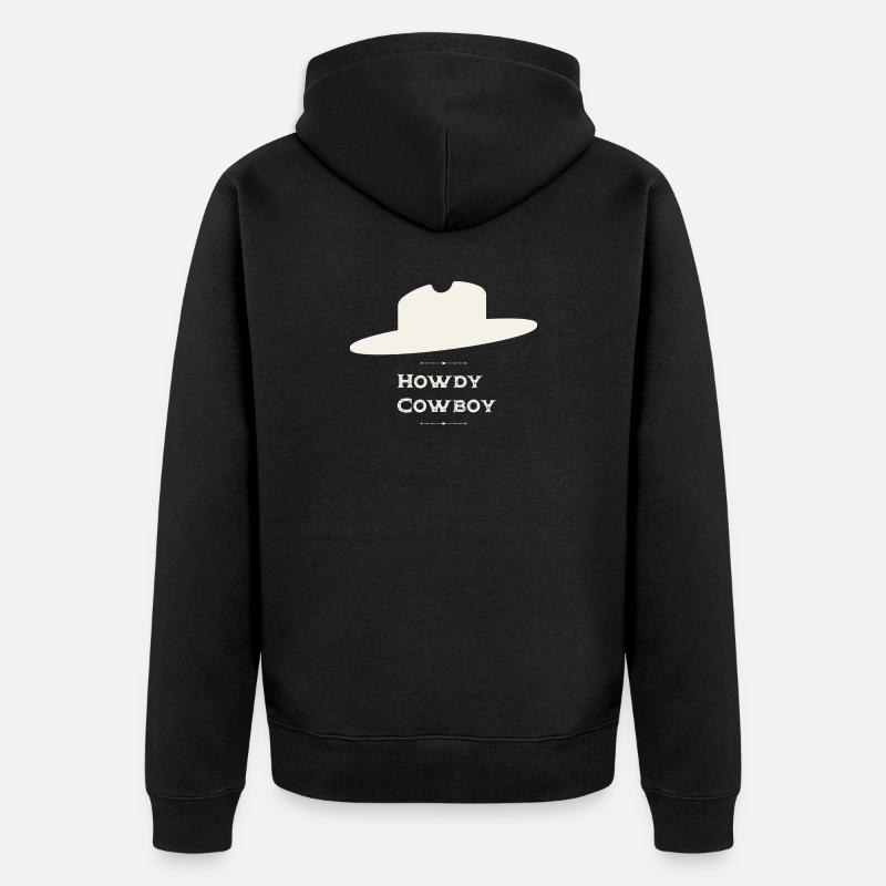 Howdy Cowboy - Veste à capuche bio Premium Unisexe - noir
