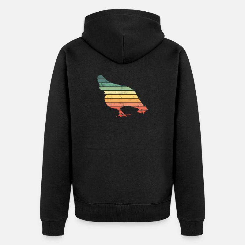 Poulets - Veste à capuche bio Premium Unisexe - noir