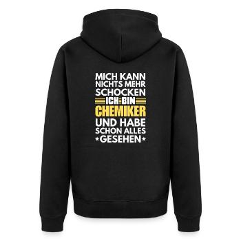 Chimiste non choquable - Veste à capuche bio Premium Unisexe - noir - Dos - Nico (187cm)