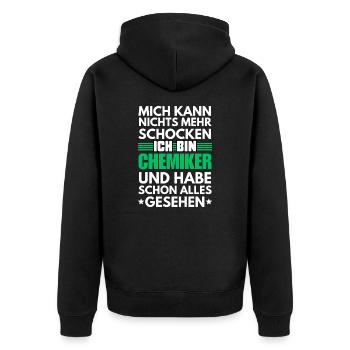 Chimiste non choquable - Veste à capuche bio Premium Unisexe - noir - Dos - Nico (187cm)