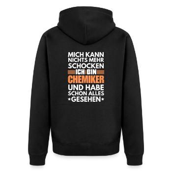 Chimiste non choquable - Veste à capuche bio Premium Unisexe - noir - Dos - Nico (187cm)
