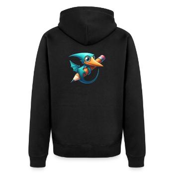 Crayon Ptérodactyle Kawaii Ptérosaure Dino - Veste à capuche bio Premium Unisexe - noir - Dos - Nico (187cm)