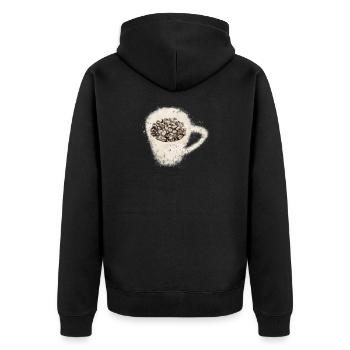 Café - Veste à capuche bio Premium Unisexe - noir - Dos - Nico (187cm)