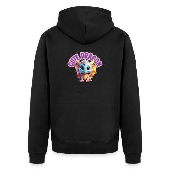 Dragon mignon - Veste à capuche bio Premium Unisexe - noir - Dos - Nico (187cm)