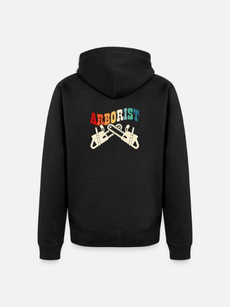 Baumpfleger Holzarbeiter Waldarbeiter Geschenk - Unisex Premium Bio Zip Hoodie - Schwarz
