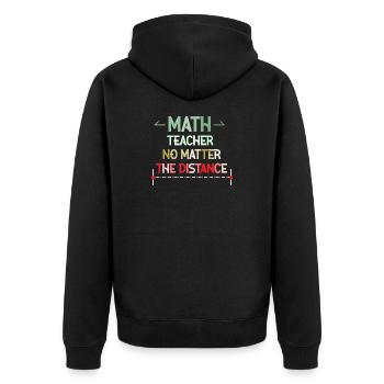 Math Nerd Students University Professor Mathematics - Unisex Premium Organic Zip Hoodie - black - Back - Nico (187cm)