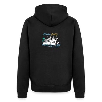 Des amis d’équipage de croisière assortis - Veste à capuche bio Premium Unisexe - noir - Dos - Nico (187cm)