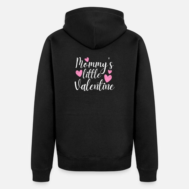Mamas kleiner Valentin - Unisex Premium Bio Zip Hoodie - Schwarz