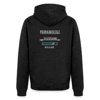 Pharmakologe Ausbildung Medizinstudium Arzt - Unisex Premium Bio Zip Hoodie - Schwarz - Hinten - Nico (187cm)
