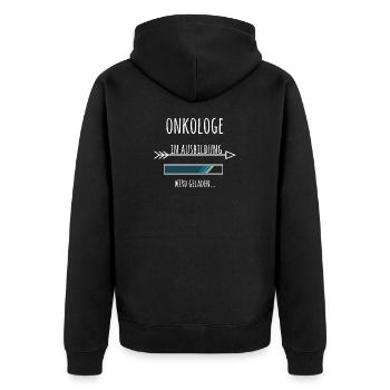 Onkologe Ausbildung Medizinstudium Arzt Medizin - Unisex Premium Bio Zip Hoodie - Schwarz - Hinten - Nico (187cm)