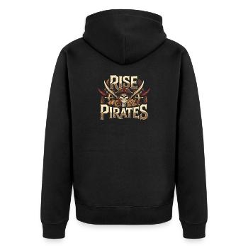 Aventure et chasse au trésor de L’Ascension des Pirates - Veste à capuche bio Premium Unisexe - noir - Dos - Nico (187cm)