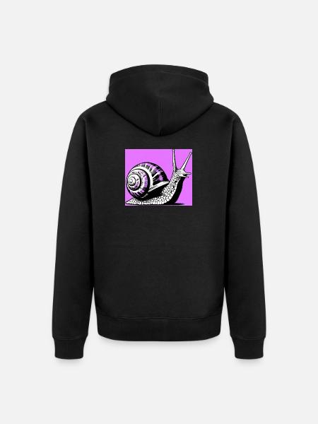Escargot - Veste à capuche bio Premium Unisexe - noir