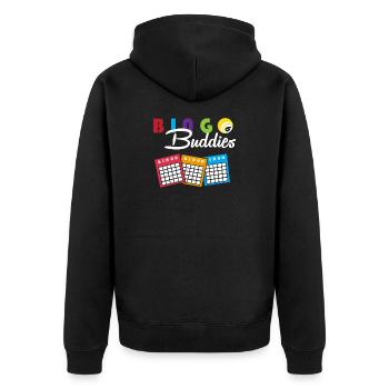 Bingo - Unisex Premium Organic Zip Hoodie - black - Back - Nico (187cm)