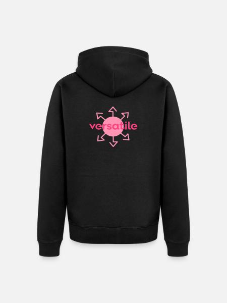 vielseitig - Unisex Premium Bio Zip Hoodie - Schwarz