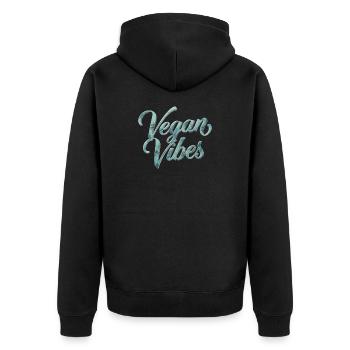 Déclaration de Vegan Vibes Veganism - Veste à capuche bio Premium Unisexe - noir - Dos - Nico (187cm)
