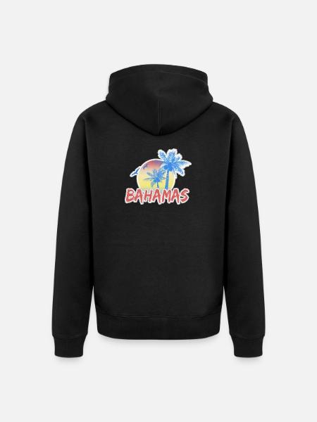 Bahamas - Unisex Premium Bio Zip Hoodie - Schwarz