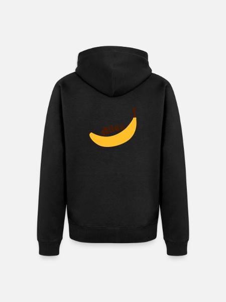 all banana - Unisex Premium Organic Zip Hoodie - black