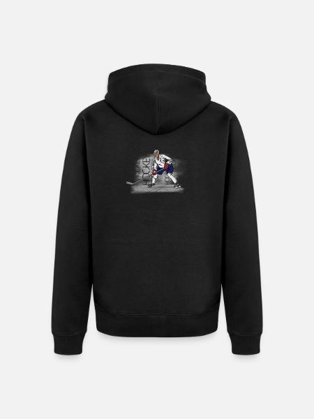 hockey - Unisex Premium Organic Zip Hoodie - black