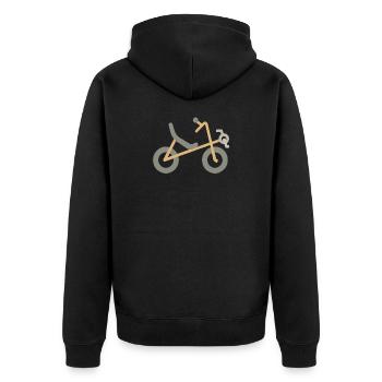 Vélo couché - Veste à capuche bio Premium Unisexe - noir - Dos - Nico (187cm)