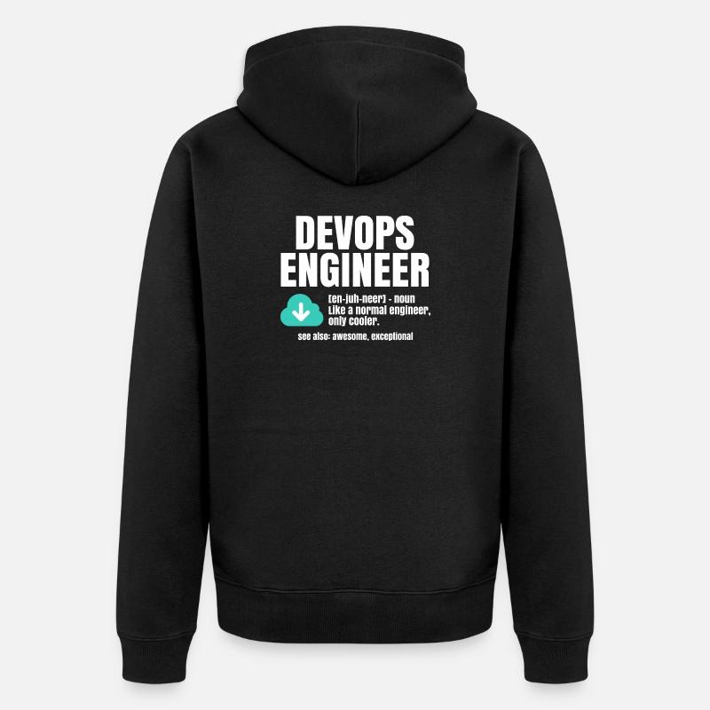 Ingénieur Devops - Veste à capuche bio Premium Unisexe - noir