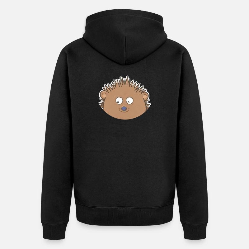 Igel - Unisex Premium Bio Zip Hoodie - Schwarz