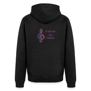 J'Peux Pas J'Ai Chorale Cadeau Chanteur De Choeur - Veste à capuche bio Premium Unisexe - noir - Dos - Nico (187cm)