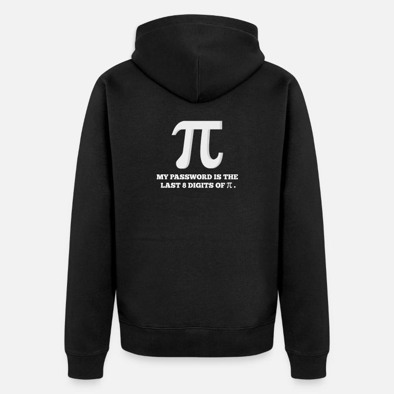 password, password, computer - Unisex Premium Organic Zip Hoodie - black